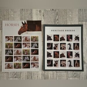 2 Sheet Lot of Barn Animals Heritage Collectible Forever Stamps